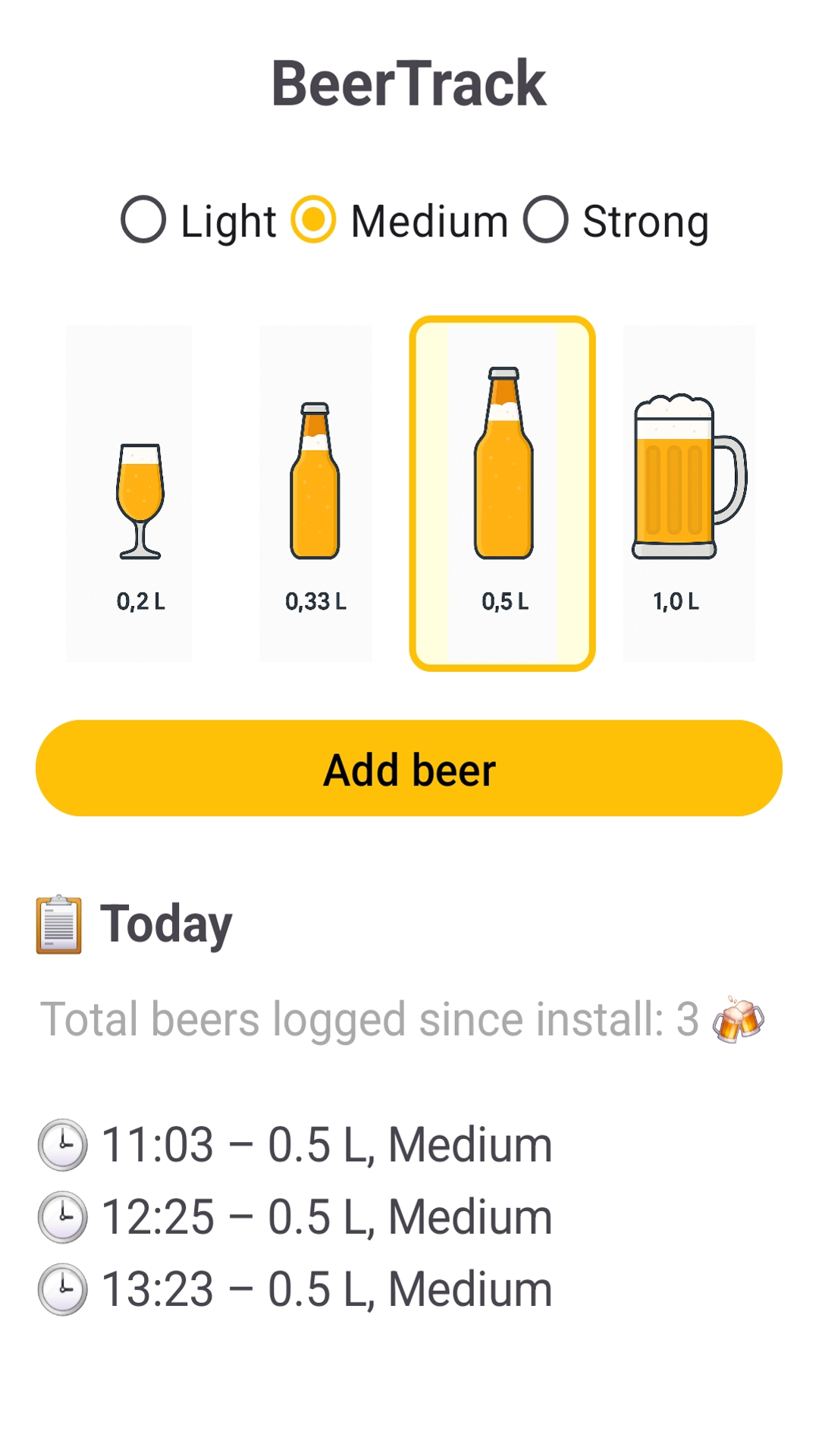 BeerTrack App Screenshot
